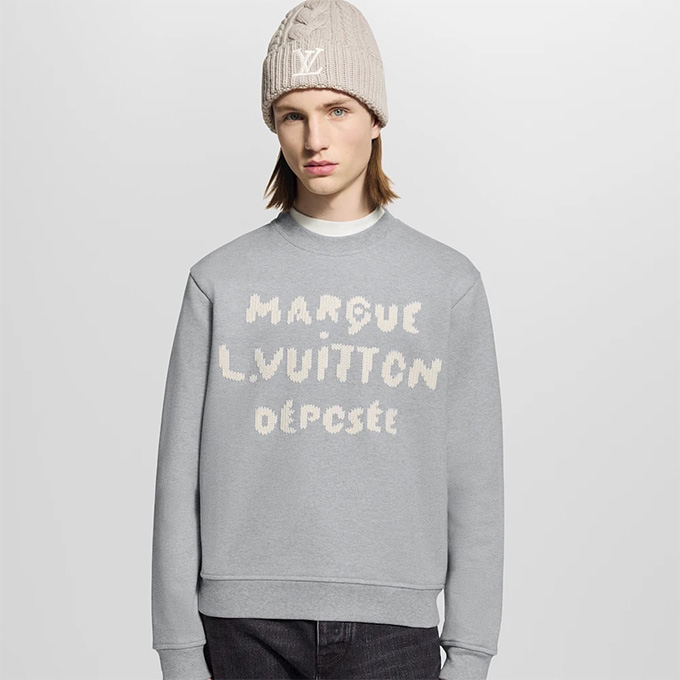 9a+ quality louis vuitton wool embroidered sweatshirt
